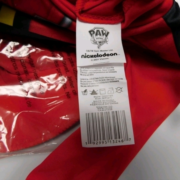 NWT Paw Patrol The Movie Marshall Fireman Dog Halloween Costume 2T Outfit & Hat - Picture 8 of 8